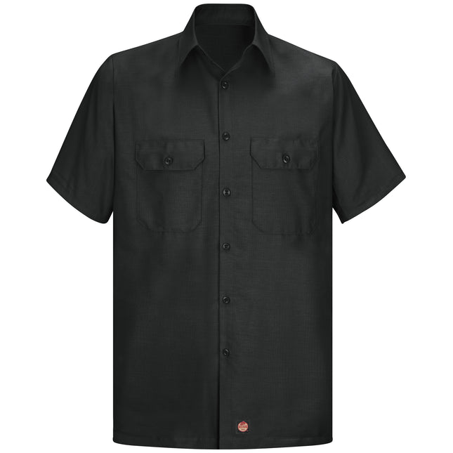 Red Kap® Men's Short Sleeve Solid Rip Stop Shirt / SY60BK
