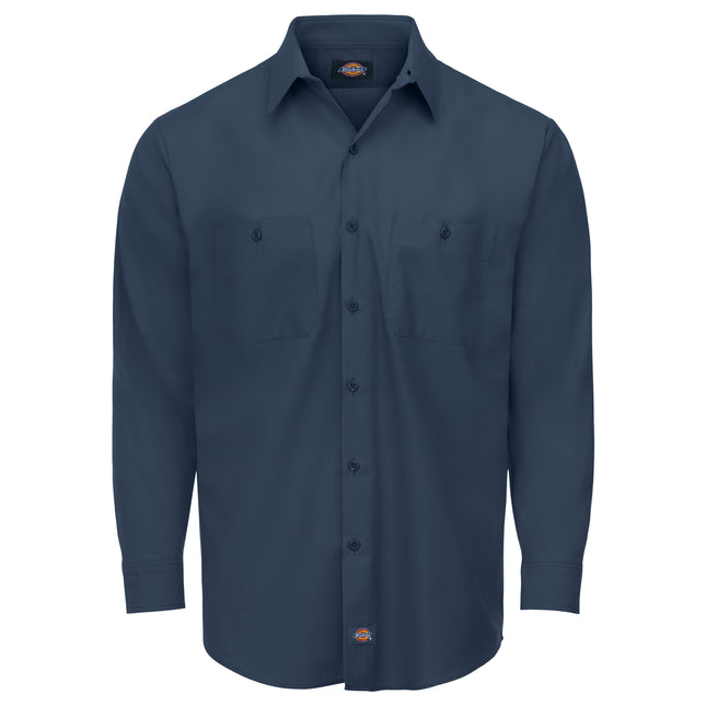 Dickies® Men's Industrial WorkTech Ventilated Long-Sleeve Work Shirt With Cooling Mesh / LL51DN