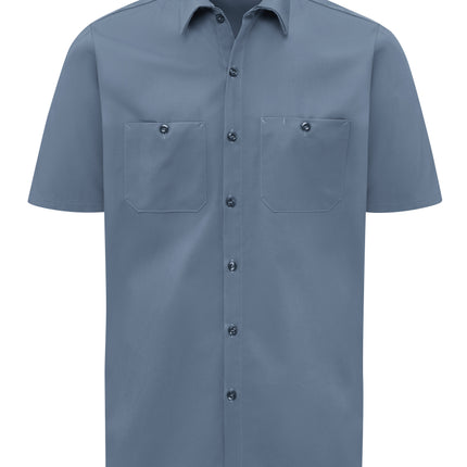 Red Kap® Men's Short Sleeve Wrinkle-Resistant Cotton Work Shirt / SC40PB