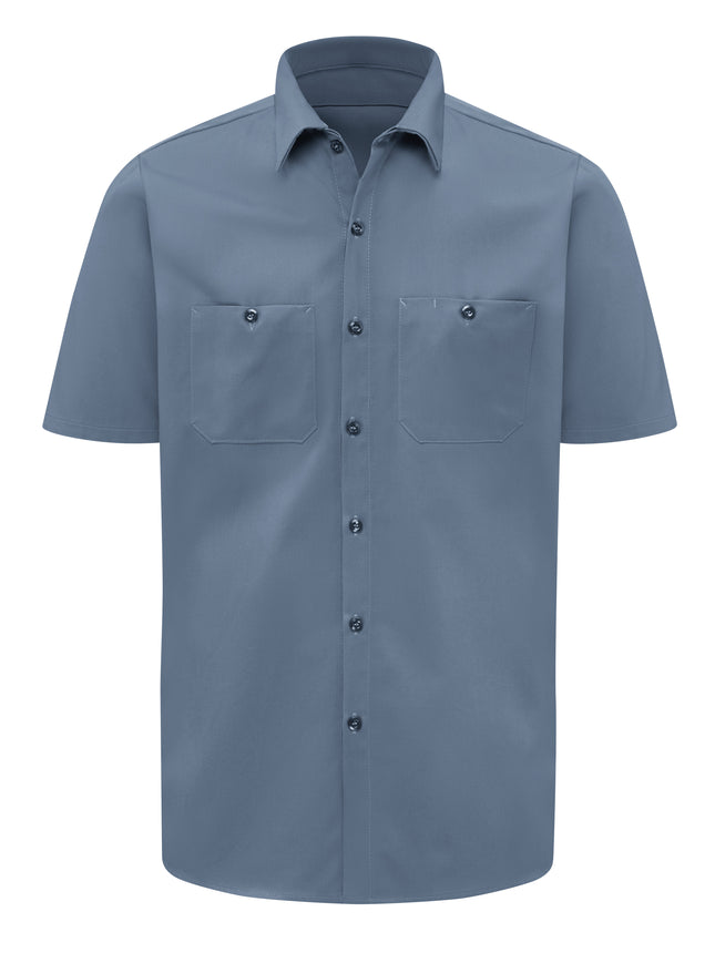 Red Kap® Men's Short Sleeve Wrinkle-Resistant Cotton Work Shirt / SC40PB