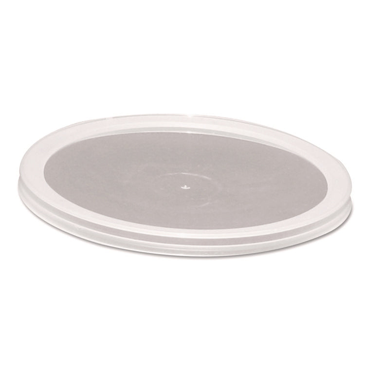 Deli Container Lids, Over-Cap-Style, Clear, Plastic, 50/Pack, 10 Packs/Carton
