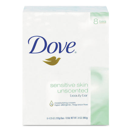 Sensitive Skin Bath Bar, Unscented, 4.5 oz, 8 Bars/Pack, 9 Packs/Carton