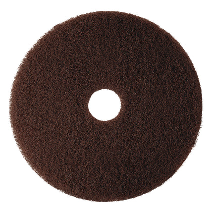 Low-Speed High Productivity Floor Pad 7100, 14" Diameter, Brown, 5/carton