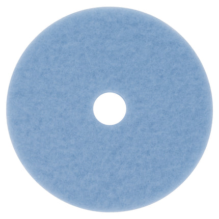 Hi-Performance Burnish Pad 3050, 19" Diameter, Sky Blue, 5/carton