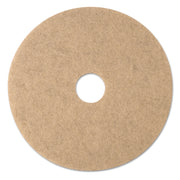 Ultra High-Speed Natural Blend Floor Burnishing Pads 3500, 20" Diameter, Tan, 5/carton