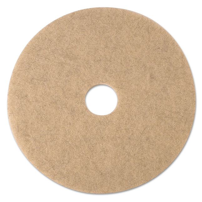 Ultra High-Speed Natural Blend Floor Burnishing Pads 3500, 21" Diameter, Tan, 5/carton