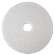 Low-Speed Super Polishing Floor Pads 4100, 27" Diameter, White, 5/carton