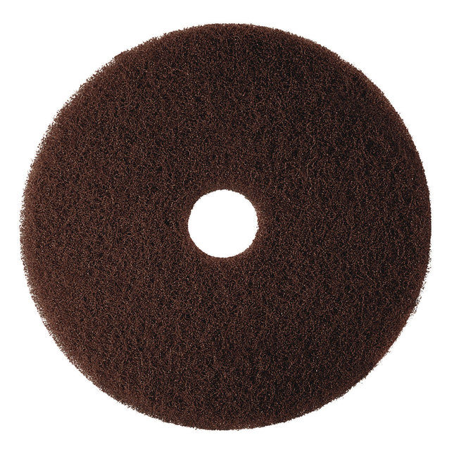 Low-Speed High Productivity Floor Pad 7100, 13" Diameter, Brown, 5/carton