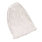 Economy Cotton Mop Heads, Cut-End, Ctn, Wh, 32 Oz, 1-In. White Headband, 12/ct