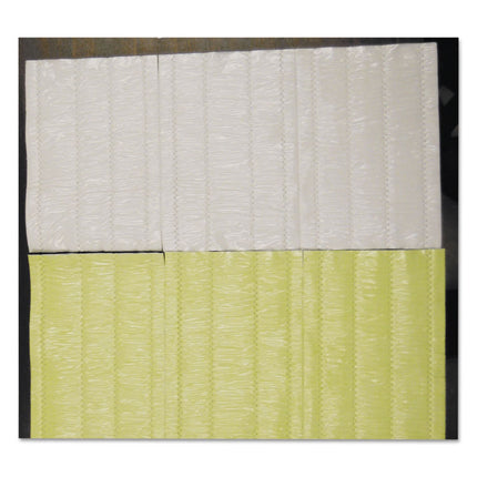Meat Tray Pads, 6 x 4.5, White/Yellow, Paper, 1,000/Carton