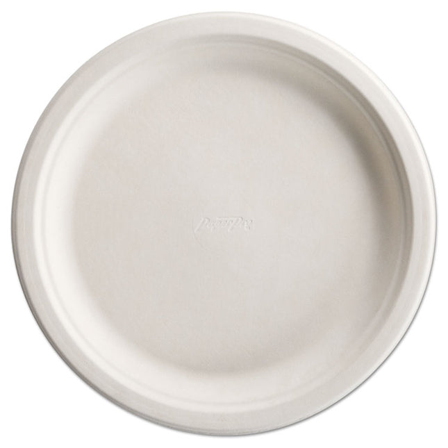 PaperPro Naturals Fiber Dinnerware, Plate, Paper, 10.5" dia, Natural, 125/Pack, 4 Packs/Carton