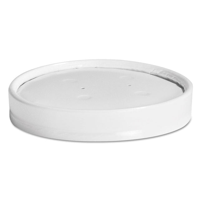 Vented Paper Lids, Fits 8 oz to 16 oz Hot Cups, White, 25/Sleeve, 40 Sleeves/Carton