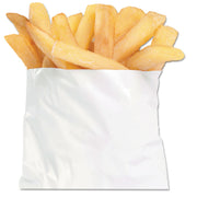 French Fry Bags, 4.5" x 4.5" x 4.5", White, 2,000/Carton