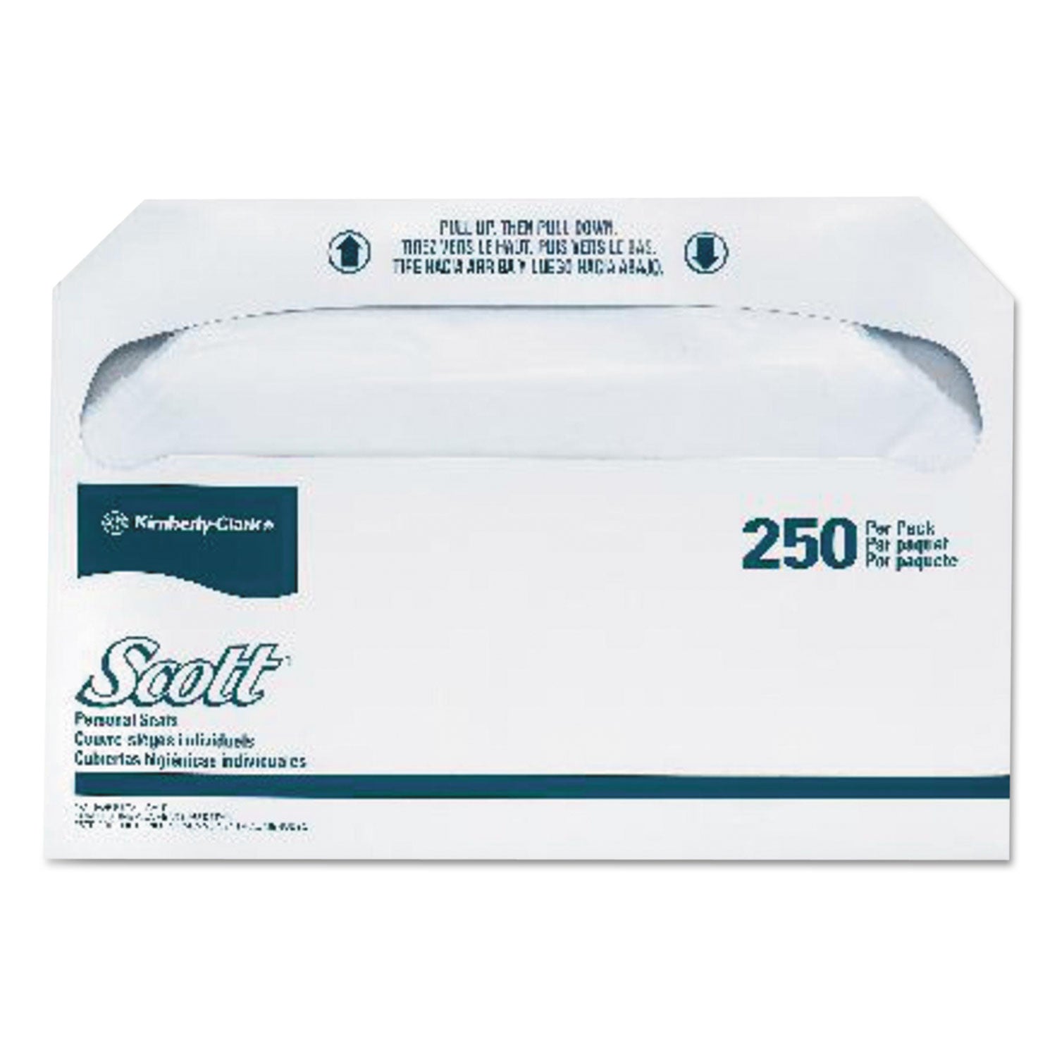 Personal Seats Toilet Seat Covers, 14.5 X 17, White, 250/pack, 20 Packs/carton