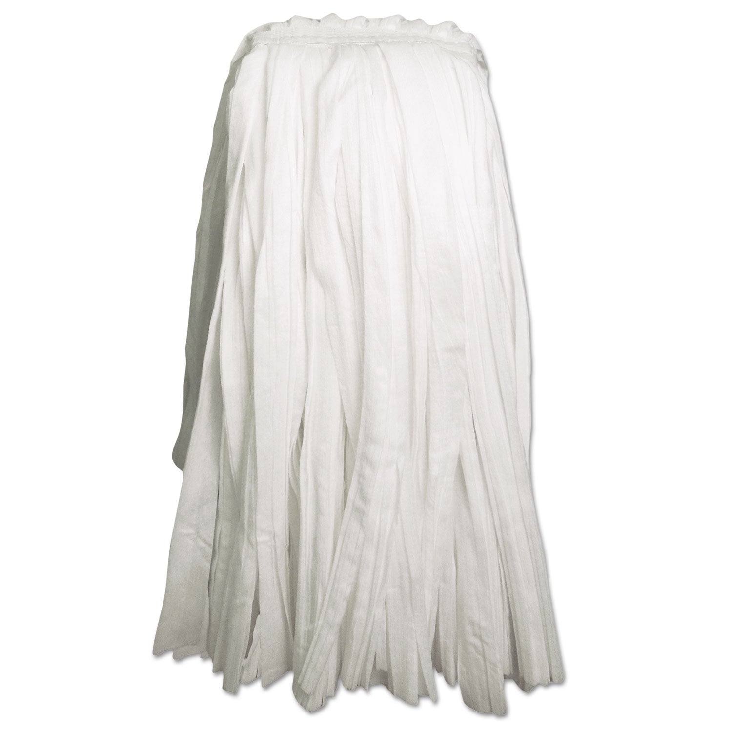 Cut-End Wet Mop Head, Rayon/polyester, Non-Woven, White, 20oz