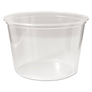 Microwavable Deli Containers, 16 oz, 4.6" Diameter x 3" h, Clear, Plastic, 500/Carton