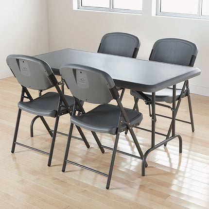 IndestrucTable Industrial Folding Table, Rectangular, 60" x 30" x 29", Charcoal