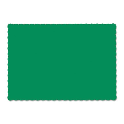 Solid Color Scalloped Edge Placemats, 9.5 X 13.5, Jade, 1,000/carton