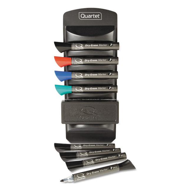 Marker Caddy Kit, Broad Chisel Tip, Assorted Colors, 8/set