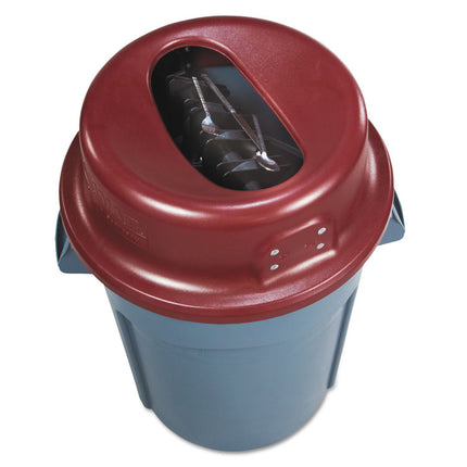KatchAll Flatware Retriever, 44 gal Capacity, 24.63 dia x 8.13h, Burgundy