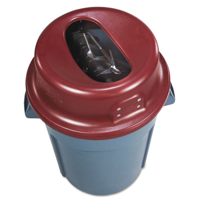KatchAll Flatware Retriever, 44 gal Capacity, 24.63 dia x 8.13h, Burgundy