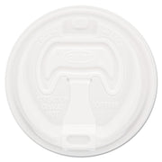 Optima Reclosable Lid, Fits 12 oz to 24 oz Hot Cups, Plastic, White, 100/Pack