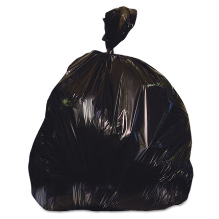 Linear Low-Density Can Liners, 60 Gal, 1.25 Mil, 38" X 58", Black, 100/carton