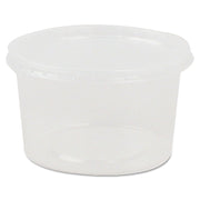 Deli Containers and Lids, 8 oz, 4.56" Diameter x 1.09" h, Clear, Plastic, 250/Carton