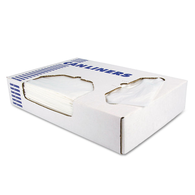 Linear Low-Density Can Liners, 60 Gal, 1.5 Mil, 38" X 58", Clear, 100/carton