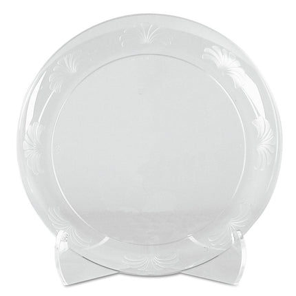 Designerware Plates, Plastic, 6" dia, Clear, 10/Pack, 18 Packs/Carton