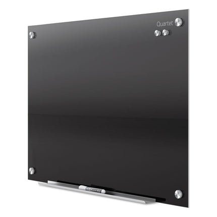 Infinity Magnetic Glass Marker Board, 36" x 24", Black Surface