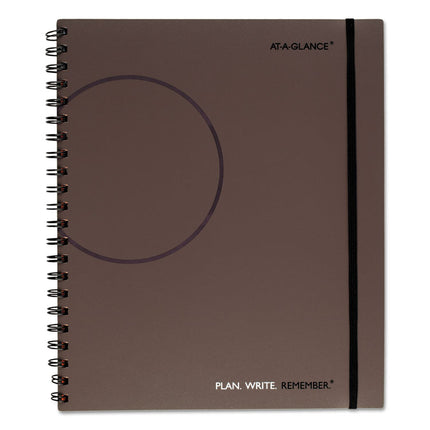 Plan. Write. Remember. Planning Notebook Two Days Per Page , 11 X 8.38, Gray Cover, Undated