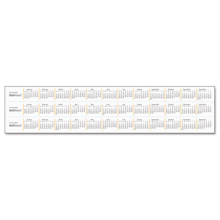 Wallmates Self-Adhesive Dry Erase Monthly Planning Surfaces, 36 X 24, White/gray/orange Sheets, Undated