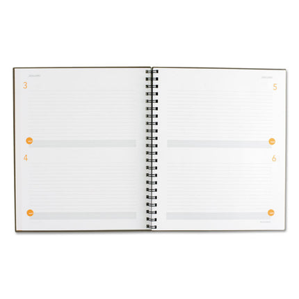 Plan. Write. Remember. Planning Notebook Two Days Per Page , 11 X 8.38, Gray Cover, Undated