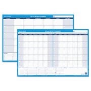 30/60-Day Undated Horizontal Erasable Wall Planner, 36 X 24, White/blue Sheets, Undated