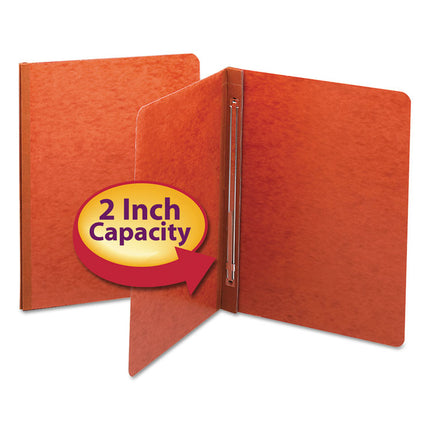 Prong Fastener Premium Pressboard Report Cover, Two-Piece Prong Fastener, 3" Capacity, 8.5 X 11, Red/red