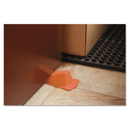 Giant Foot Doorstop, No-Slip Rubber Wedge, 3.5w X 6.75d X 2h, Safety Orange
