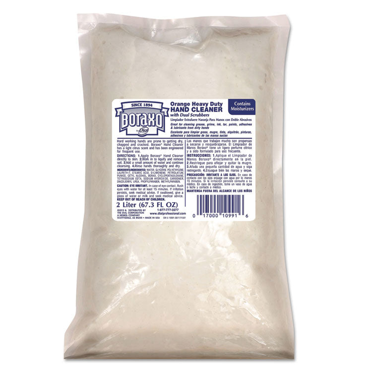 Orange Heavy Duty Hand Cleaner Refill, Citrus Scent, 2 L, 4/Carton