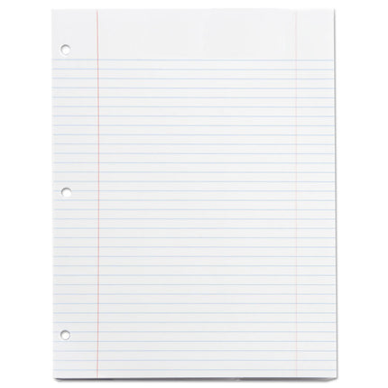 Filler Paper, 3-Hole, 8.5 X 11, Medium/college Rule, 100/pack