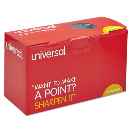 Electric Pencil Sharpener, Ac-Powered, 3.13 X 5.75 X 4, Black