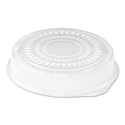 Round Plastic Dome Lid, Embossed, Fits 212/213, 16" Diameter, Clear, 25/Carton