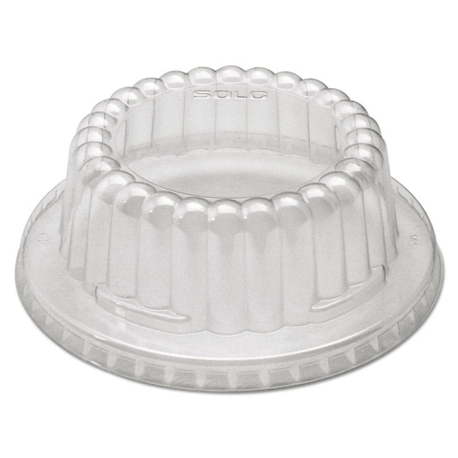 Flat-Top Dome PET Plastic Lids, For 12 oz Containers, 4.34" Diameter x 1.5" h, Clear, 1,000/Carton