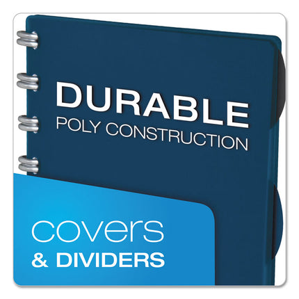 Versa Crossover Notebook, 3-Subject, Wide/Legal Rule, Navy Cover, (60) 11 x 8.5 Sheets