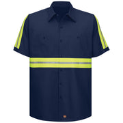 Red Kap® Short Sleeve Enhanced Visibility Cotton Work Shirt / SC40EN