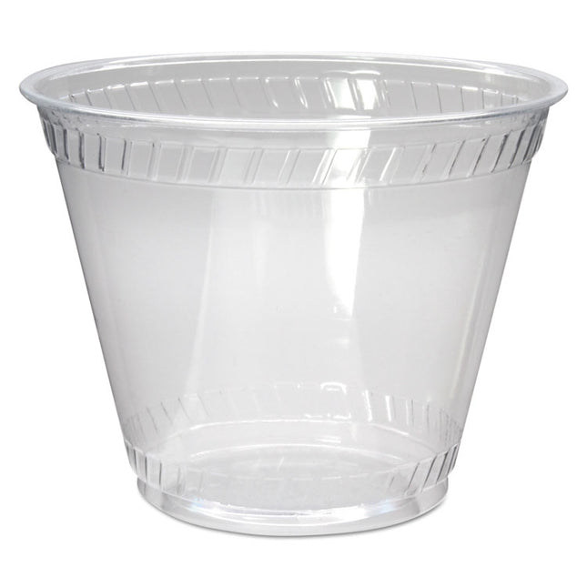 Greenware Cold Drink Cups, Old Fashioned, 9 oz, Sugarcane, Clear, 50/Sleeve, 20 Sleeves/Carton