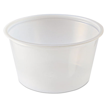 Portion Cups, 2 oz, Plastic, Clear, 250/Sleeve, 10 Sleeves/Carton