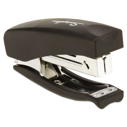 Soft Grip Half Strip Hand Stapler, 20-Sheet Capacity, Black