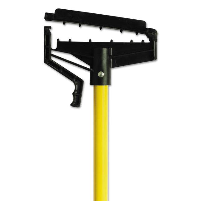 Quick-Change Mop Handle, 60", Fiberglass, Yellow, 6/carton