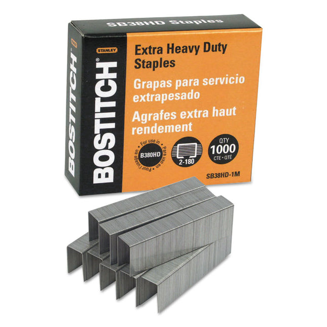 Heavy-Duty Premium Staples, 0.88" Leg, 0.5" Crown, Steel, 1,000/box