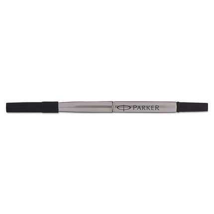 Refill For Parker Roller Ball Pens, Medium Conical Tip, Black Ink